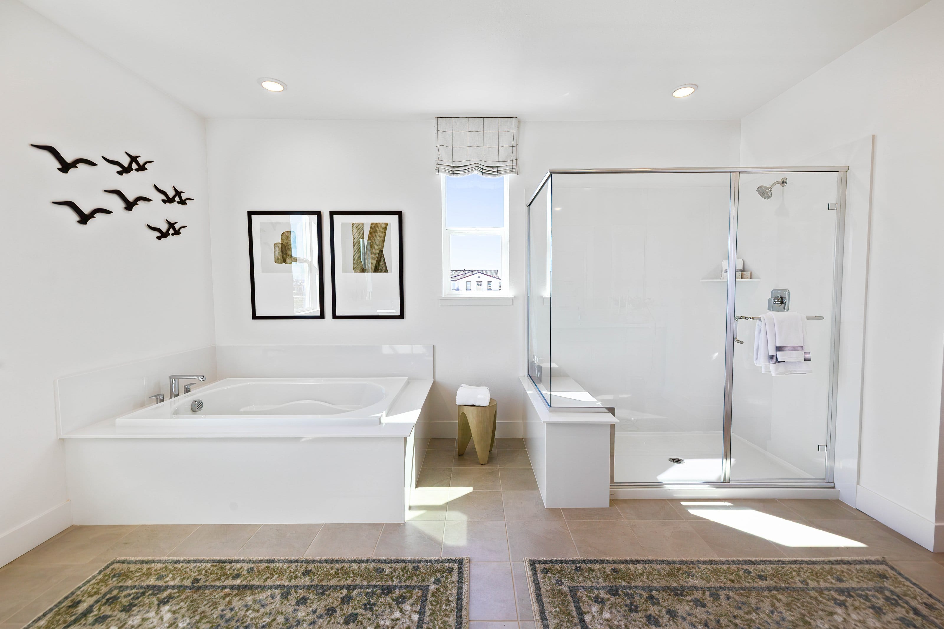 Beautiful bathroom with custom glass installation by Infinity Glass